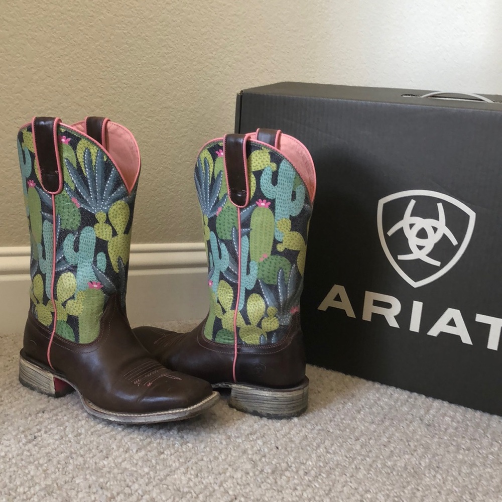 Ariat Cactus Print Cowboy Boots